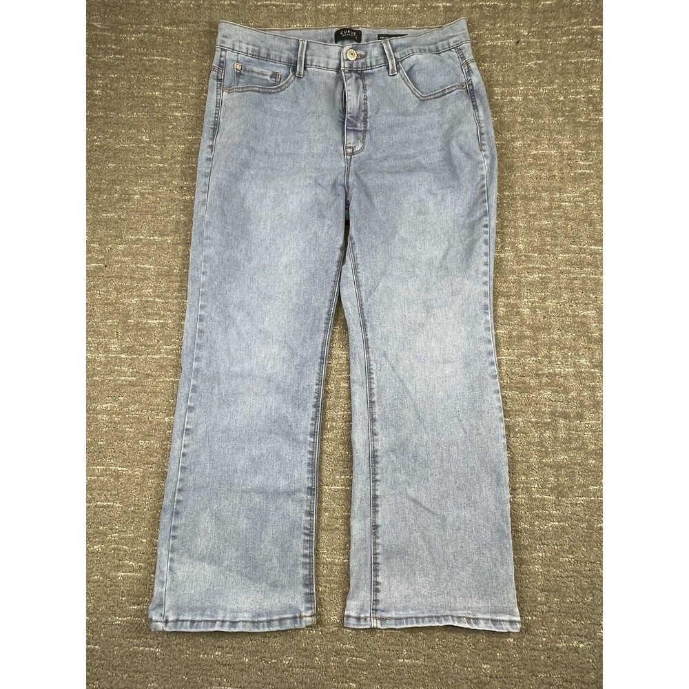Curve Appeal High Rise Kick Flare Ankle Jean 12 31 Blue  Medium Wash Stretch